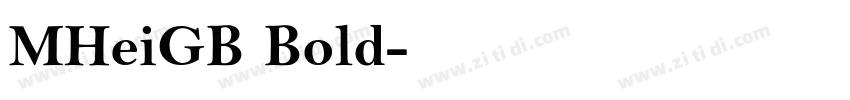 MHeiGB Bold字体转换
